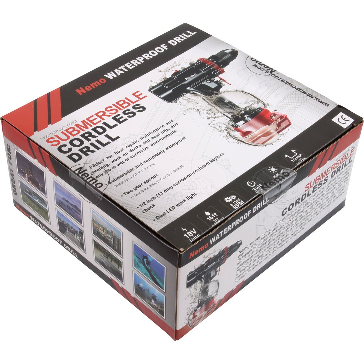 Waterproof Drill, Nemo, 16.4 Ft Depth, 3Ah, No Case : WPV2-18V-3LI-5 - Nemo Power Tools - 4897100721630 - PartsForSpas.com