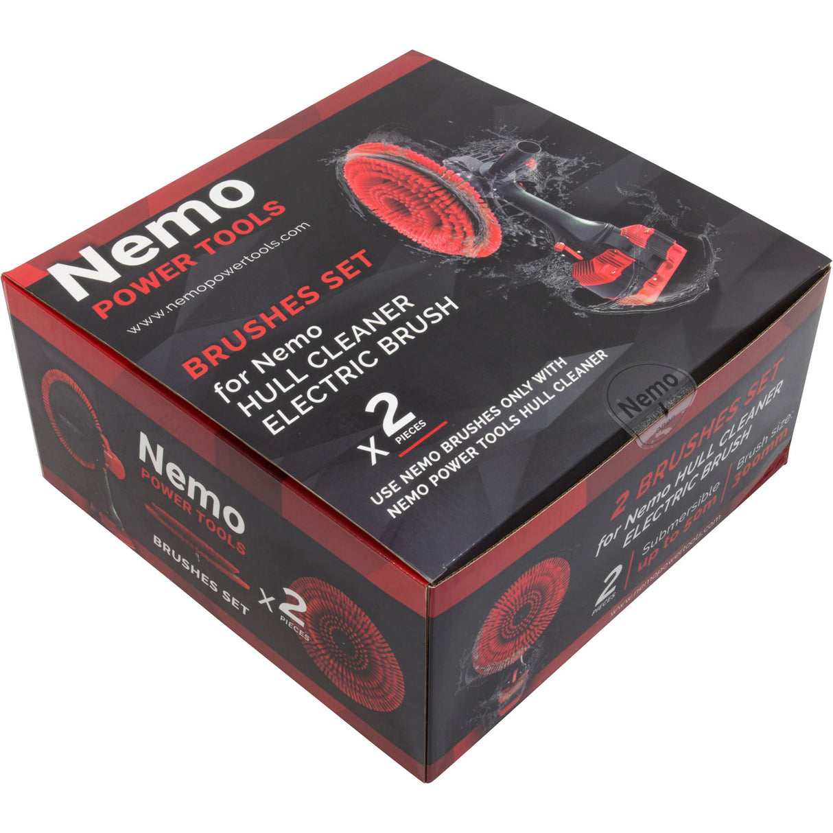 Brushes, Nemo Power Tools, Hull Cleaner, Red, Soft Bristle, 2Pk : SN14019 - Nemo Power Tools - 4897100721487 - PartsForSpas.com