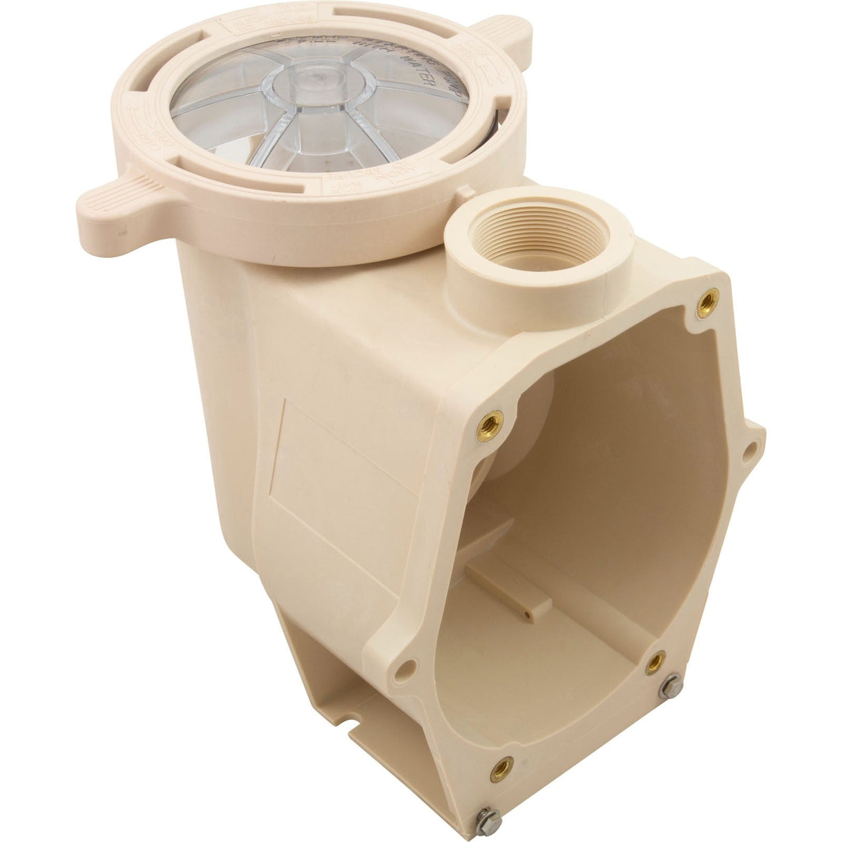 Trap/Pump Body, Pentair Purex IntelliFlo VF/VS, Almond : 357243