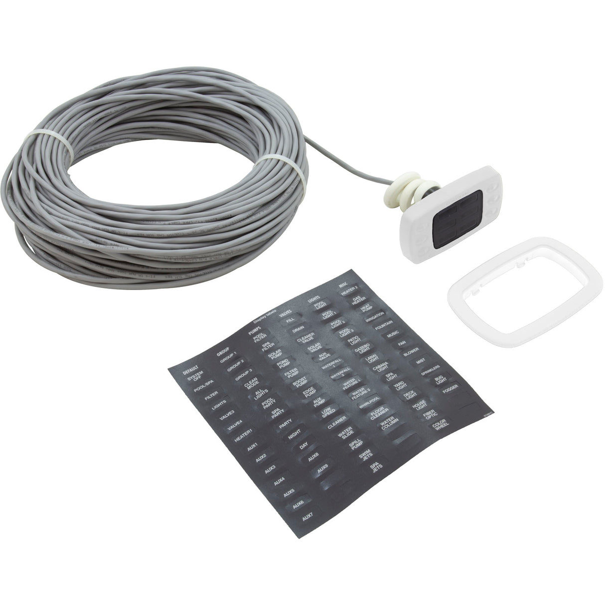 Remote-Wired, 6 Button, Spaside, White : AQL-SS-6B-W