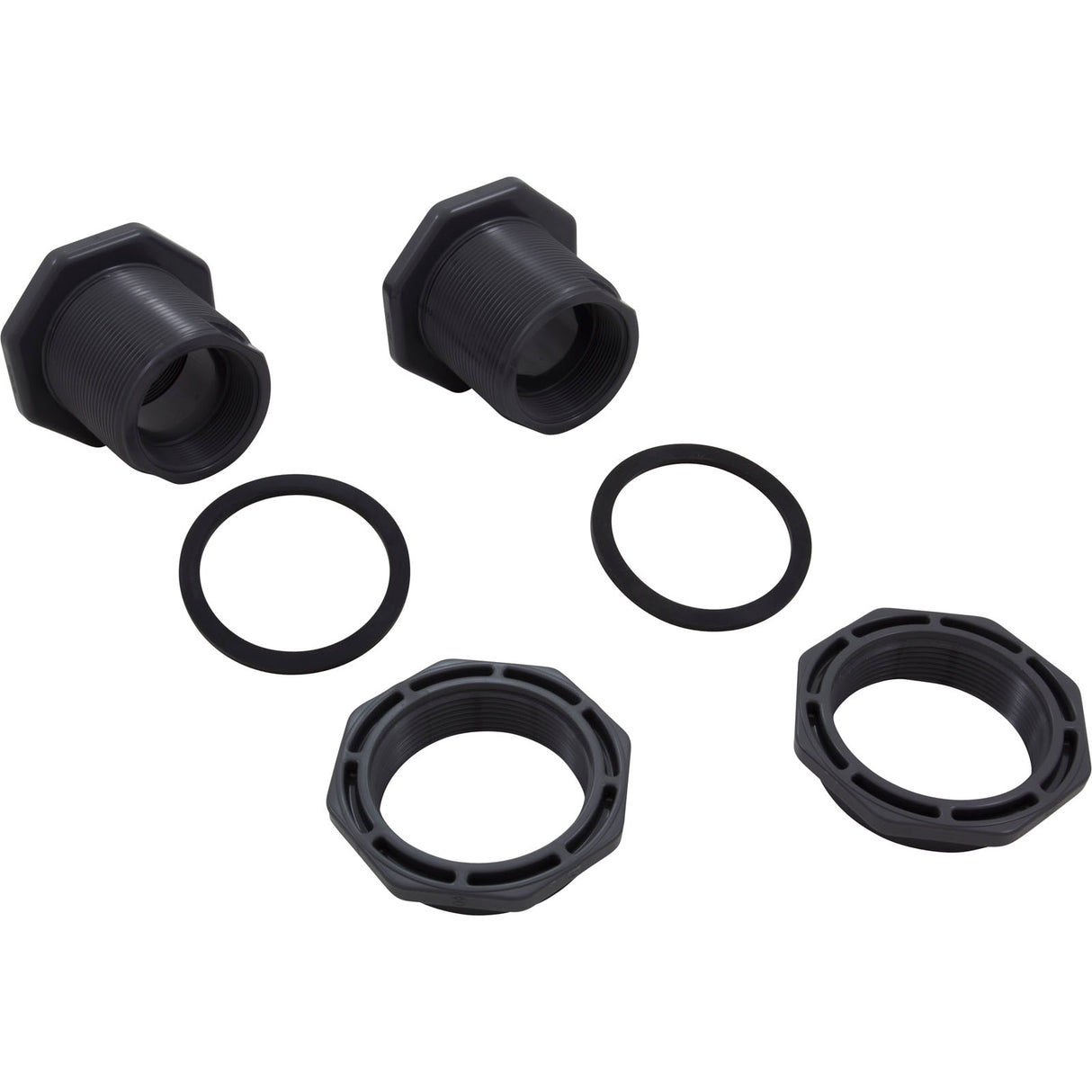 Bulkhead Fitting Assy, Hywrd HCF343T/HCF343F/HCF363T/HCF363F : HCXFBFA1001 - Hayward - 0610377227322 - PartsForSpas.com