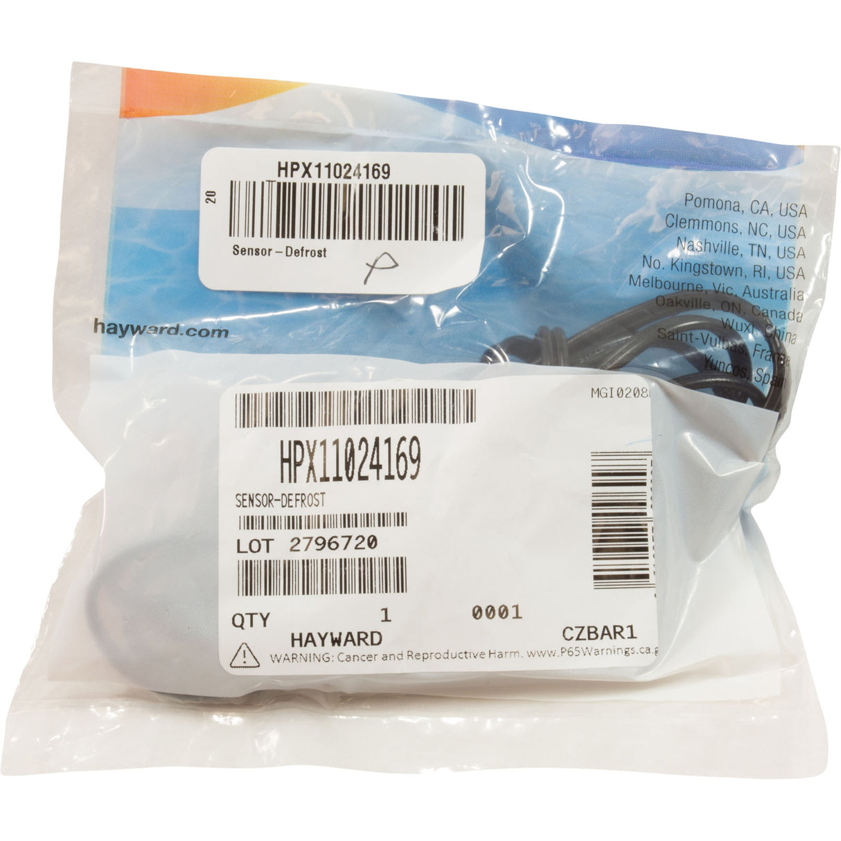 Sensor-Defrost : HPX11024169 - Hayward - 0610377096997 - PartsForSpas.com