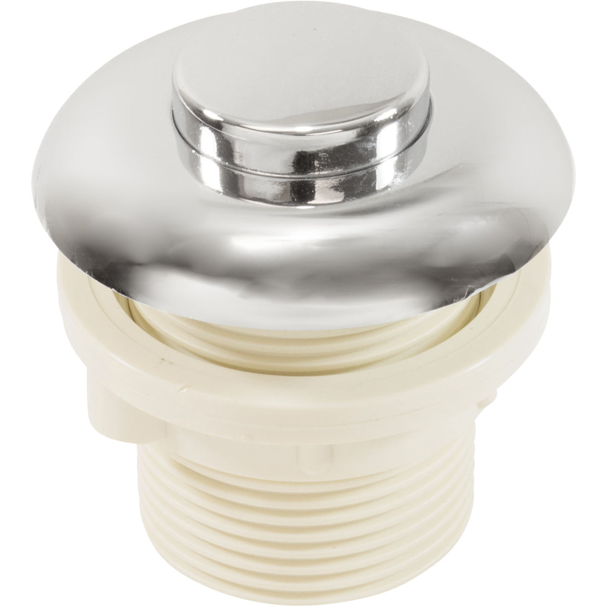 Hydrabaths Air Button, 2-1/2"fd, Raised Button, Chrome : HSA-217