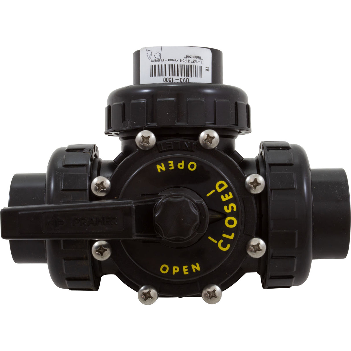 1-1/2" 3 Port Perma-Sealvalve "Unionized" : OV3-1500U - Praher - 885531001272 - PartsForSpas.com