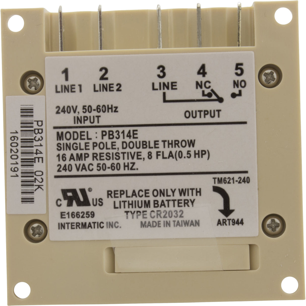 Electronic 24Hr 240 Vac Replacement Clock Kit for PB Clock : PB314EK