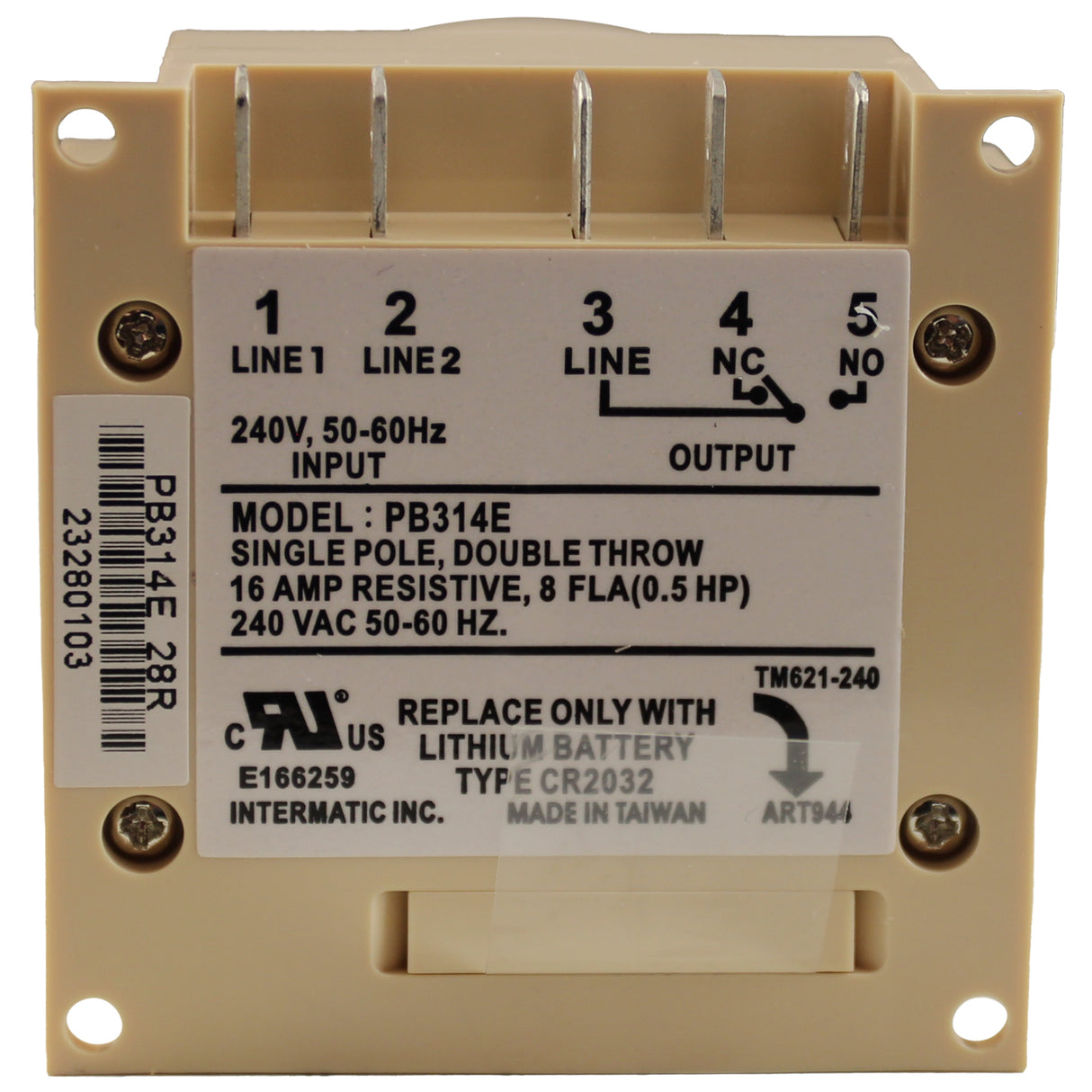 Timer, Intermatic Electronic Panel Mount, 24 Hr, 230V : PB314E - Intermatic - 078275077027 - PartsForSpas.com