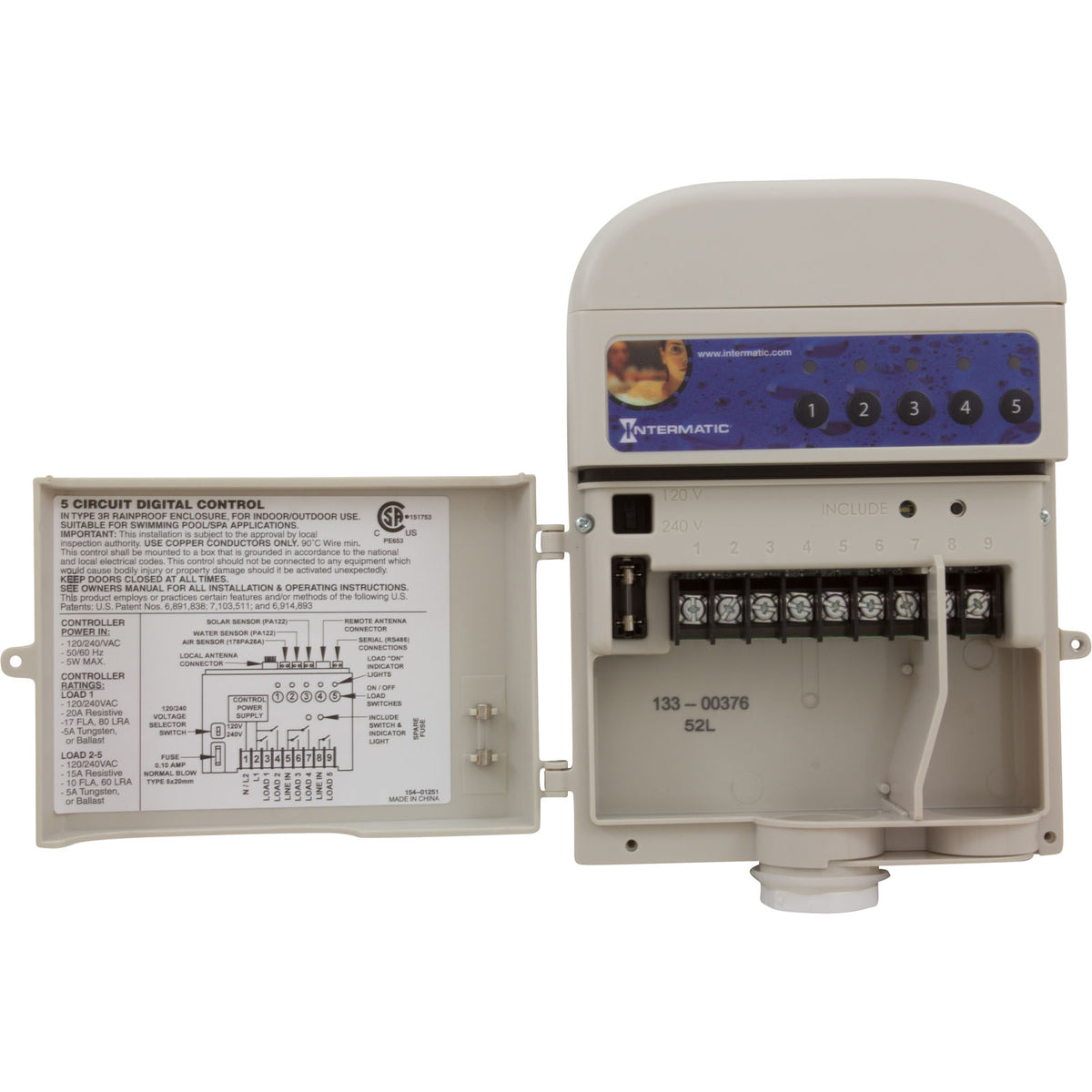 Wireless 5Circuit Pool/Spa/Variable Speed Receiver Multiwave : PE653 - Intermatic - PE653 - PartsForSpas.com