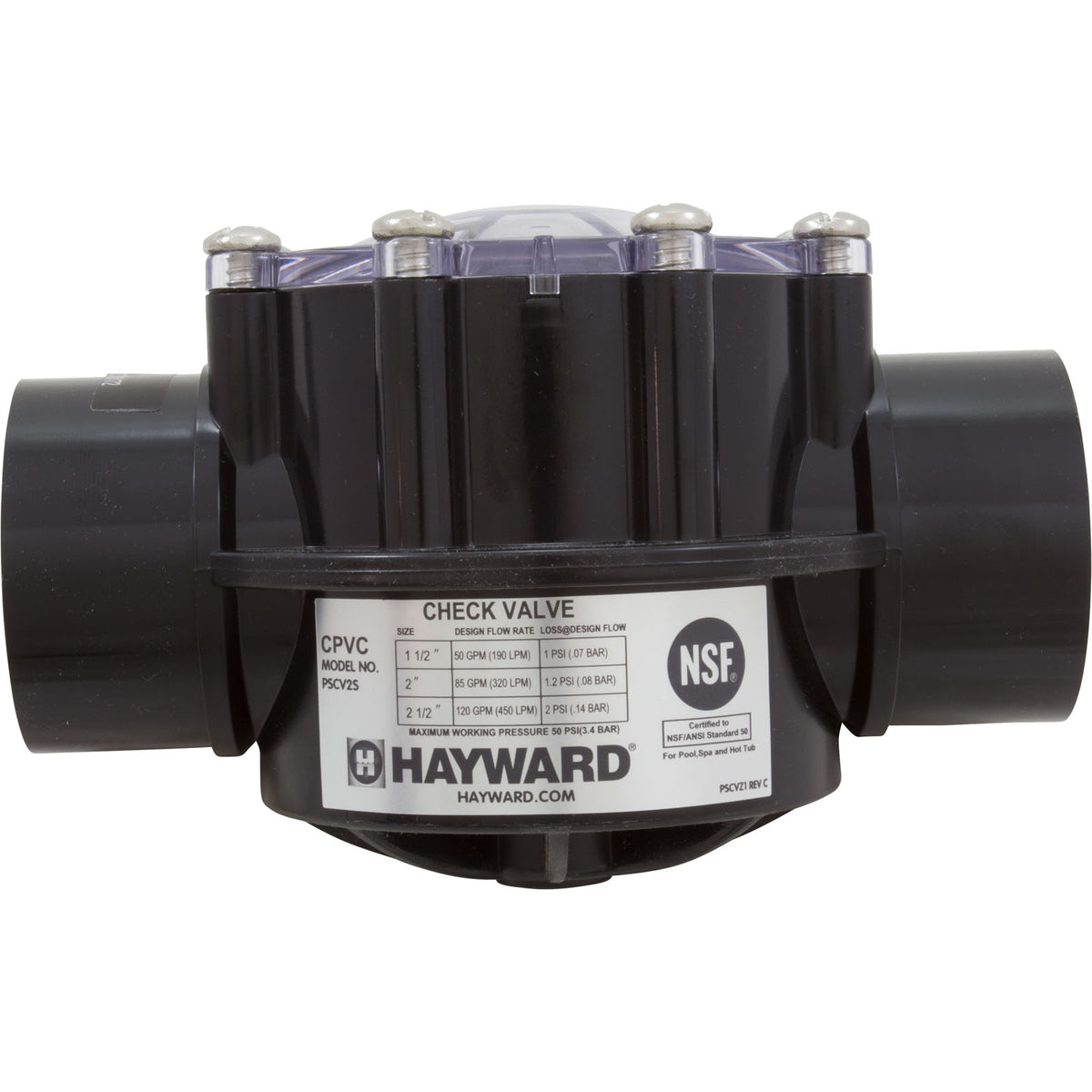 1.5" X 2.0" Cpvc Check Valve : PSCV2S