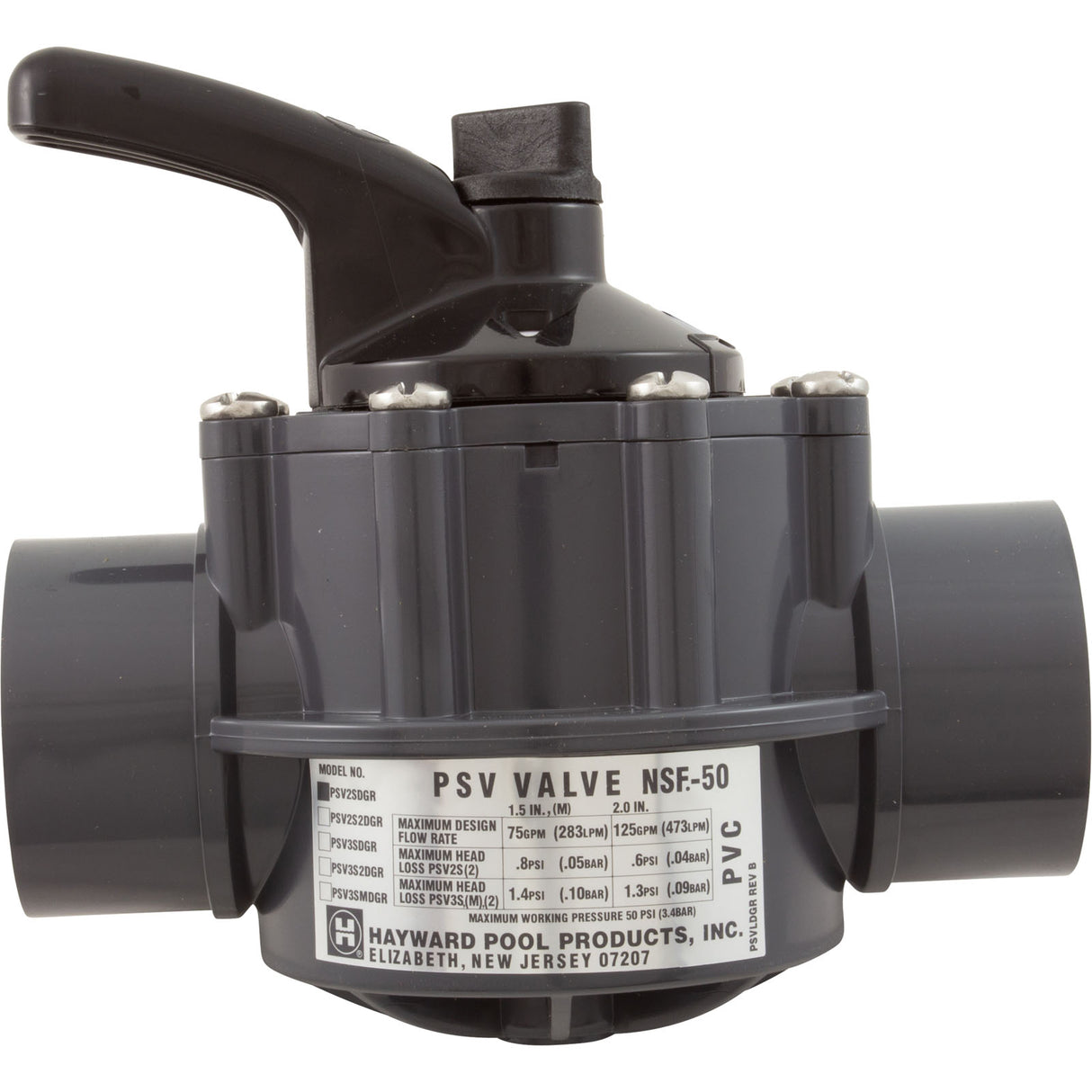 Pvc 2 Port 1.5-2 Diverter Valve : PSV2SDGR - Hayward - 0610377214568 - PartsForSpas.com