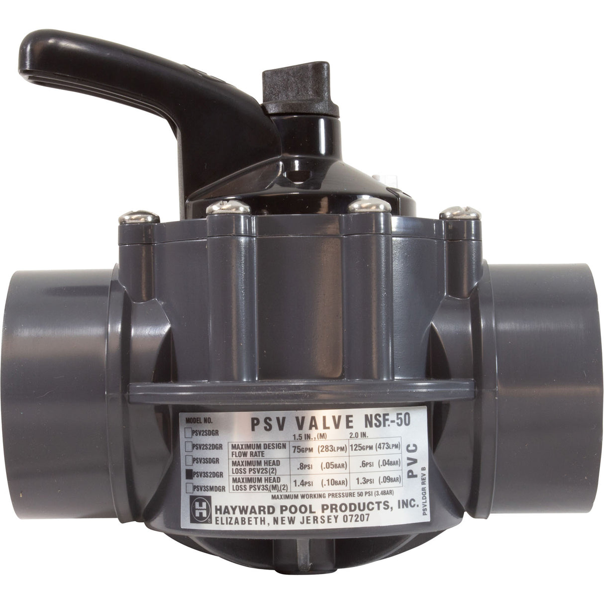 3 Port 2-2 1/2 Diverter Valve : PSV3S2 - Hayward - 0610377676731 - PartsForSpas.com