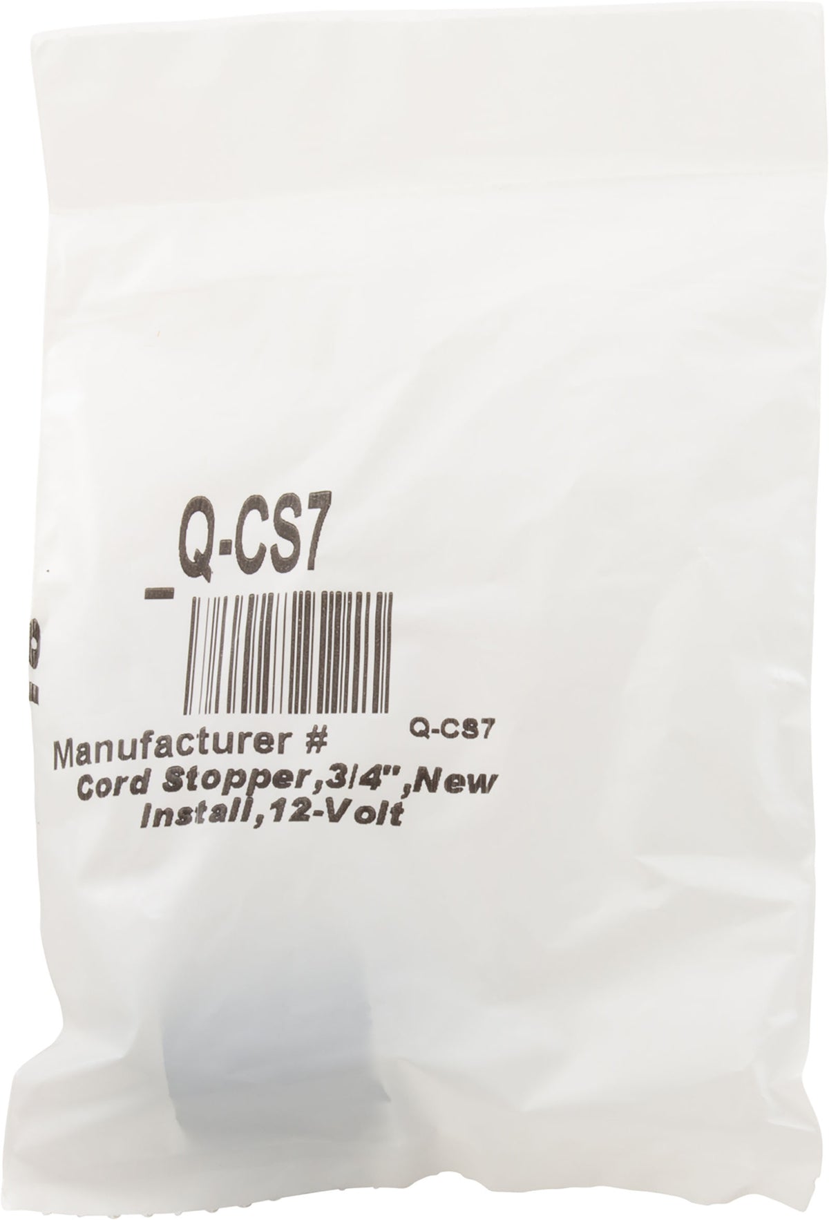 Cord Stopper, 3/4", New Install, 12-Volt : Q-CS7