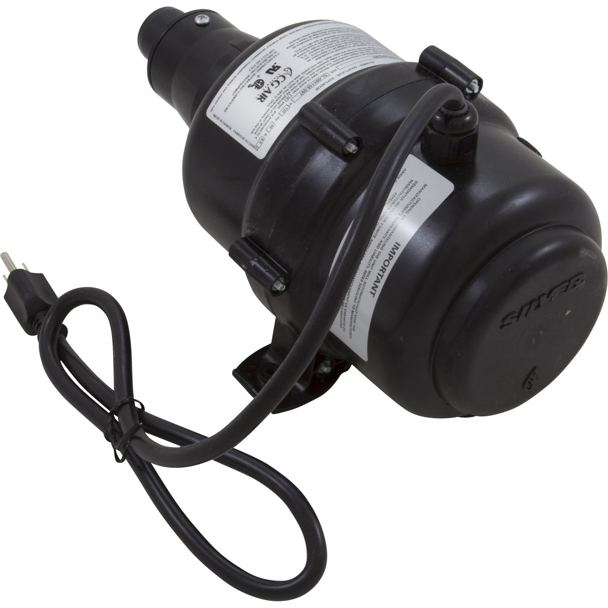 Blower, Silver, 3 Sp, 750W Motor, 120V/60Hz, 1-1/4"Adapter : SLS-3-75-12060ANCG01