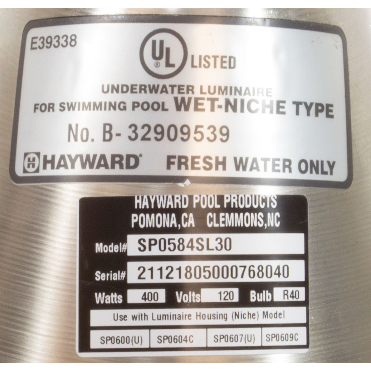 400W/120V Astrolite 30Ft Cord W/Ss Rim : SP0584SL30