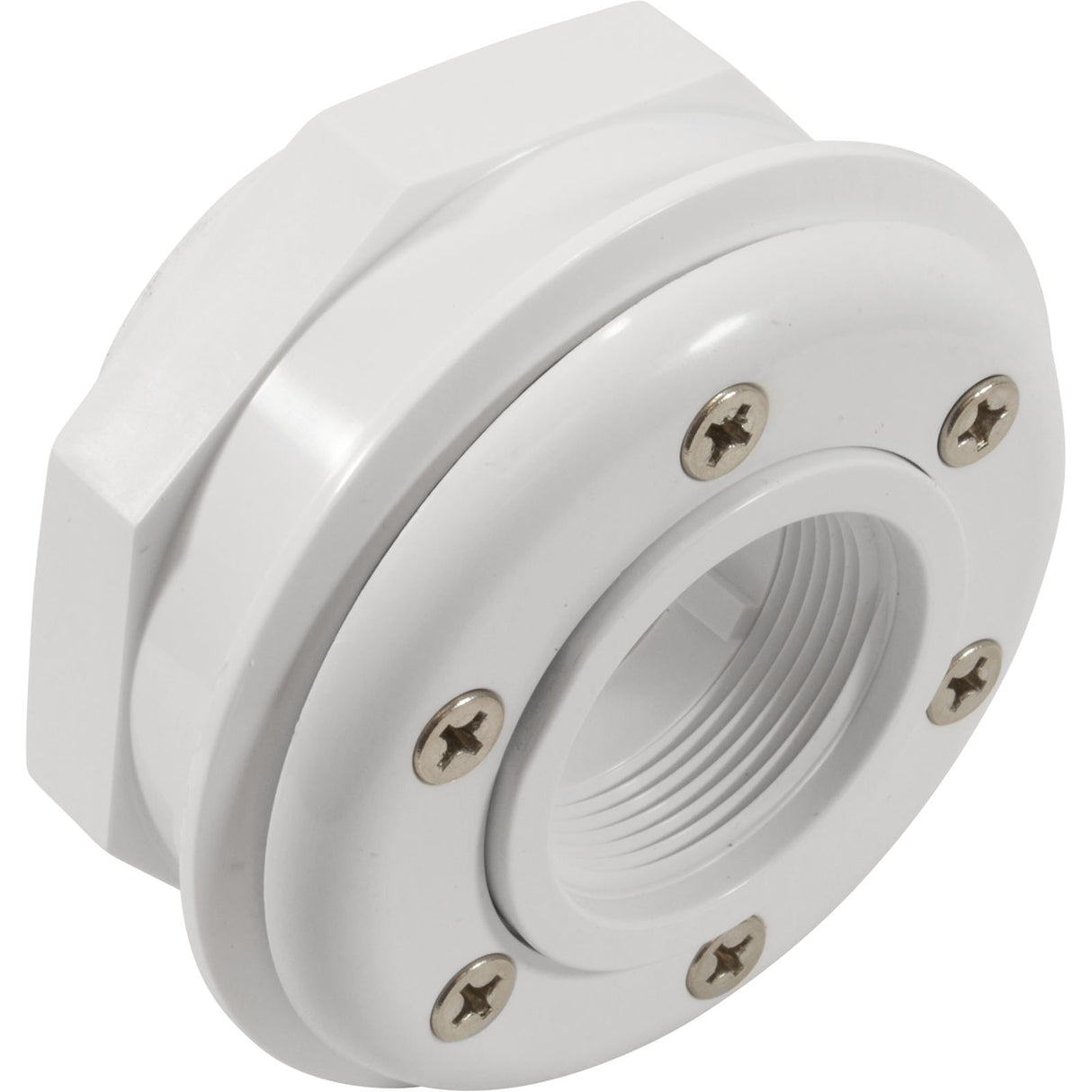 Inlet Fitting, 2"s, PVC, For Vinyl, w/ Face Plate : SP1408S2