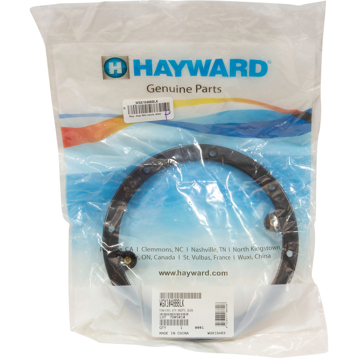 Ring-Vinyl With Inserts, Black : WGX1048BBLK