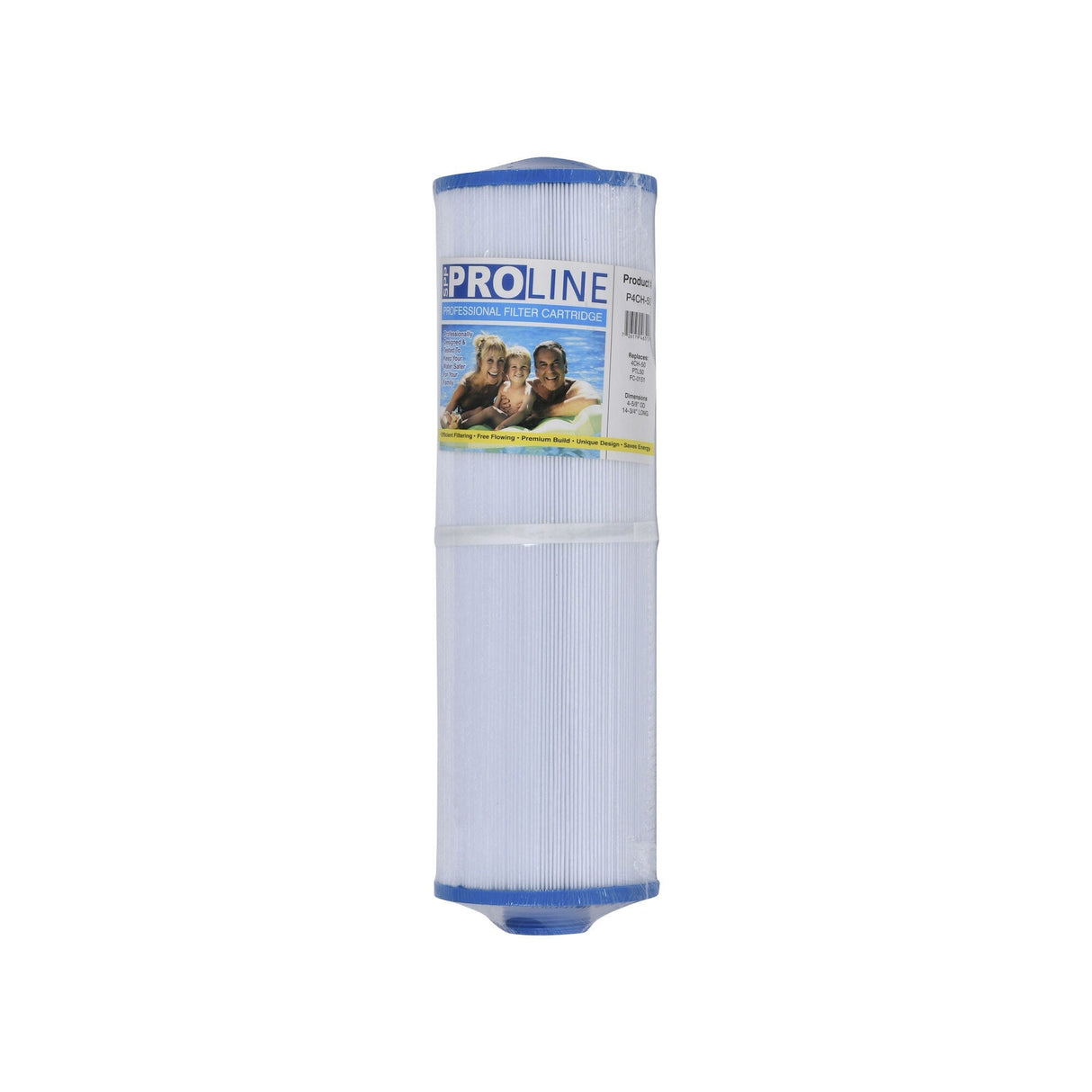 Filter Cartridge, Proline, Diameter: 4-5/8", Length: 14-3/4", Top: Handle, Bottom: 1-1/2" MPT, 50 sq ft : P4CH-50