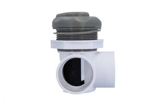 Diverter Valve, Waterway, 2-Port, 2" Horizontal, Top Access, 5-Scallop, Gray : 600-3027