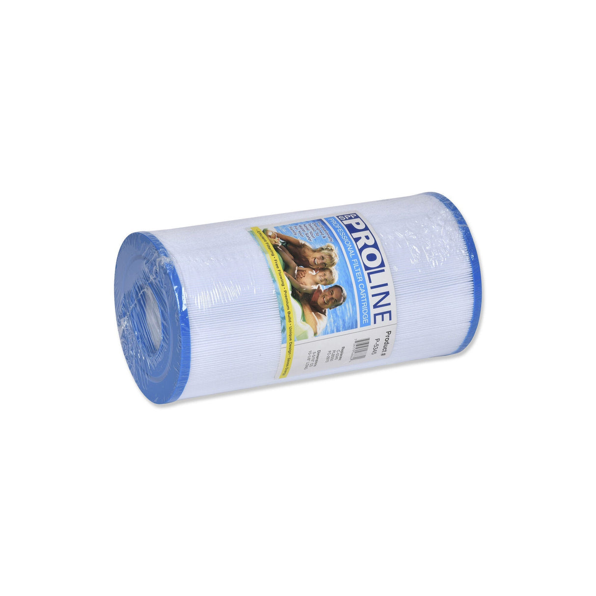 Filter Cartridge, Proline, Diameter: 5-5/16", Length: 10-1/8", Top: 2-1/8" Open, Bottom: 2-1/8" Open, 45 sq ft : P-5345
