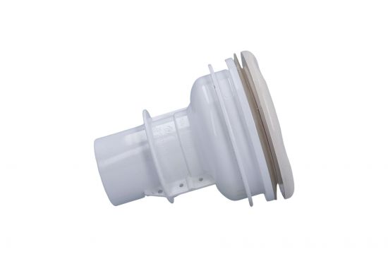 Jet Assembly, Waterway, Old Faithful, Directional, 1/2" Slip Air x 2" Slip Water, Straight Body, 5-Scallop , White : 210-3910