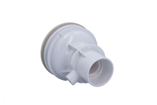 Jet Assembly, Waterway, Old Faithful, Directional, 1/2" Slip Air x 2" Slip Water, Straight Body, 5-Scallop , White : 210-3910