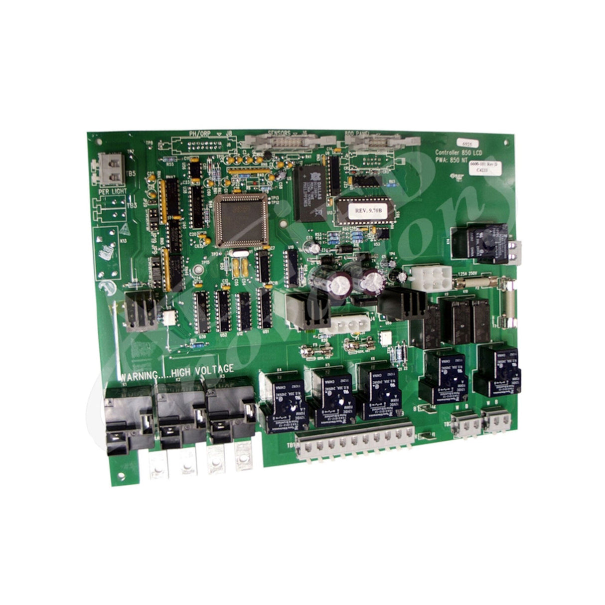 Circuit Board, Jacuzzi, J380/385, LCD, 3-Pump, Ribbon Cable : 6600-101