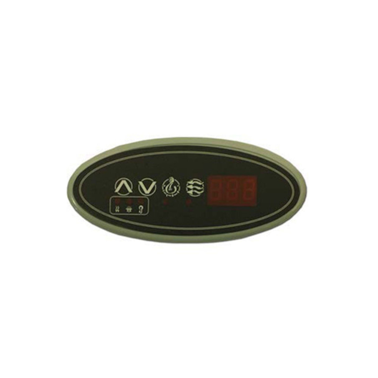 Spaside Control, HydroQuip Eco-1, Oval, 4-Button, LED, Pump1-Light-Up-Down : 34-0193
