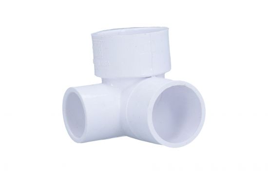 Fitting, PVC, Ell, 90°, Special, 3-Way, Street,1-1/2"S x 1-1/2"Spg x 1"S : 411-4050