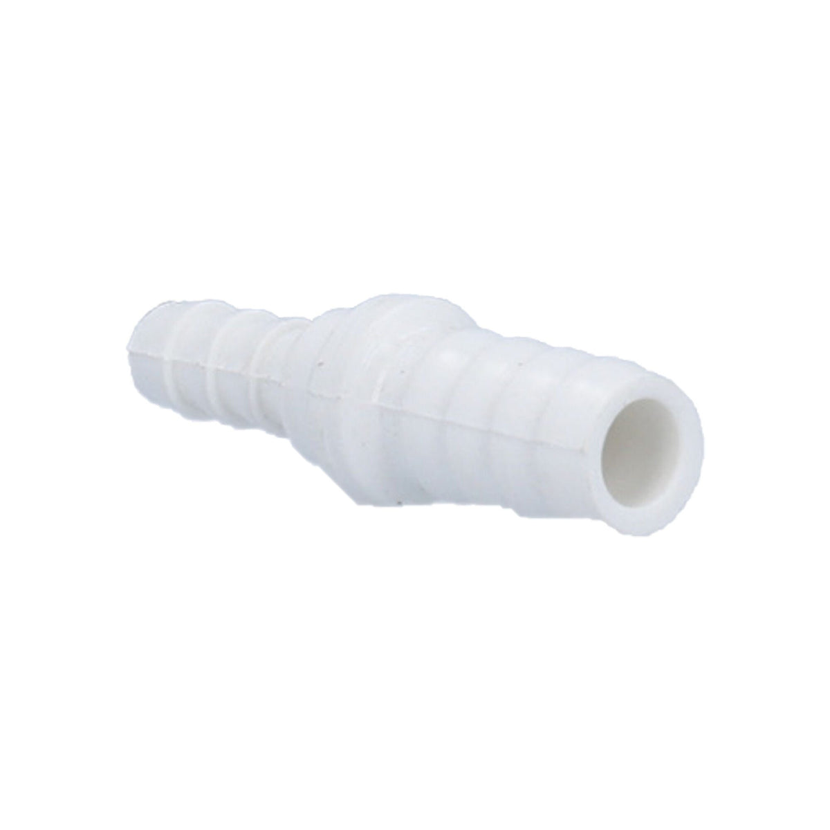 Fitting, PVC, Ribbed Barb Reducer Coupling, 3/8"RB x 1/4"RB, White : 425-4020