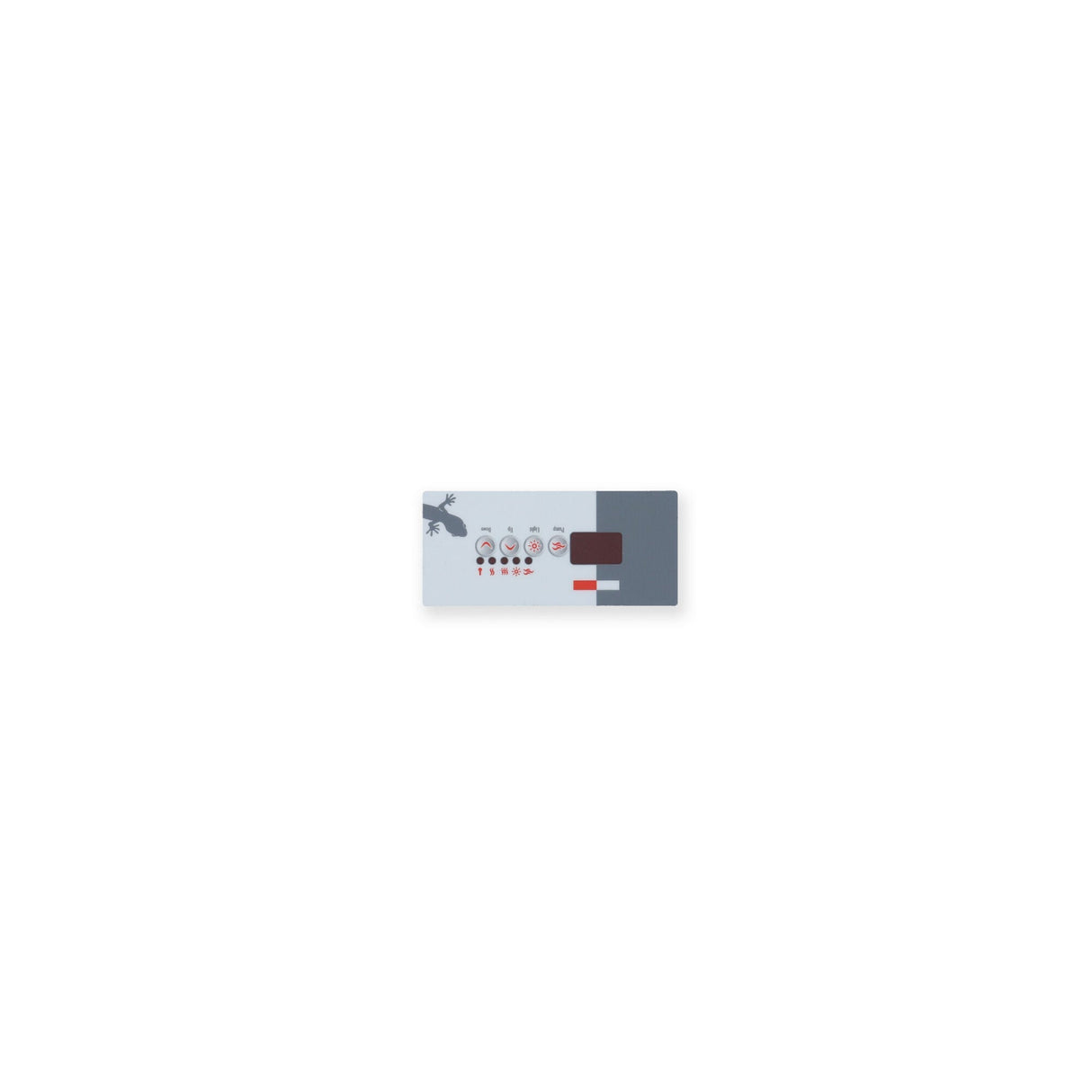 Overlay, Spaside, Gecko TSC18-GE1, 4-Button, Pump1-Light-Up-Down, For 0202-007049 : 9916-100239