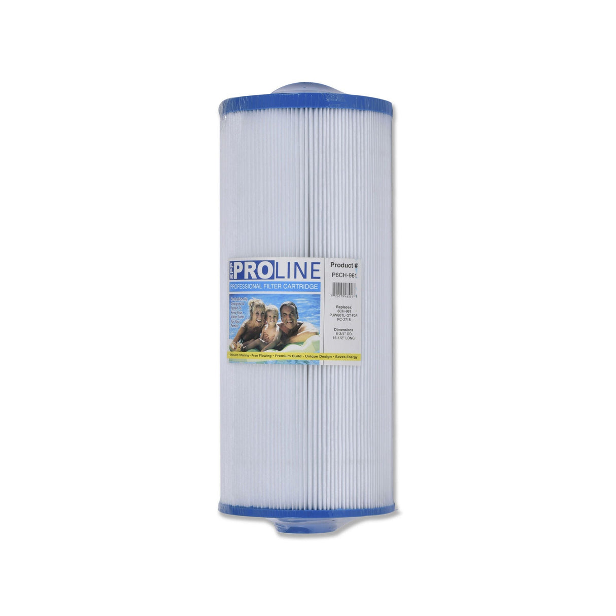 Filter Cartridge, Proline, Diameter: 6-3/4", Length: 15-1/2", Top: Open, Bottom: 2" Male SAE Thread, 60 sq ft : P6CH-961