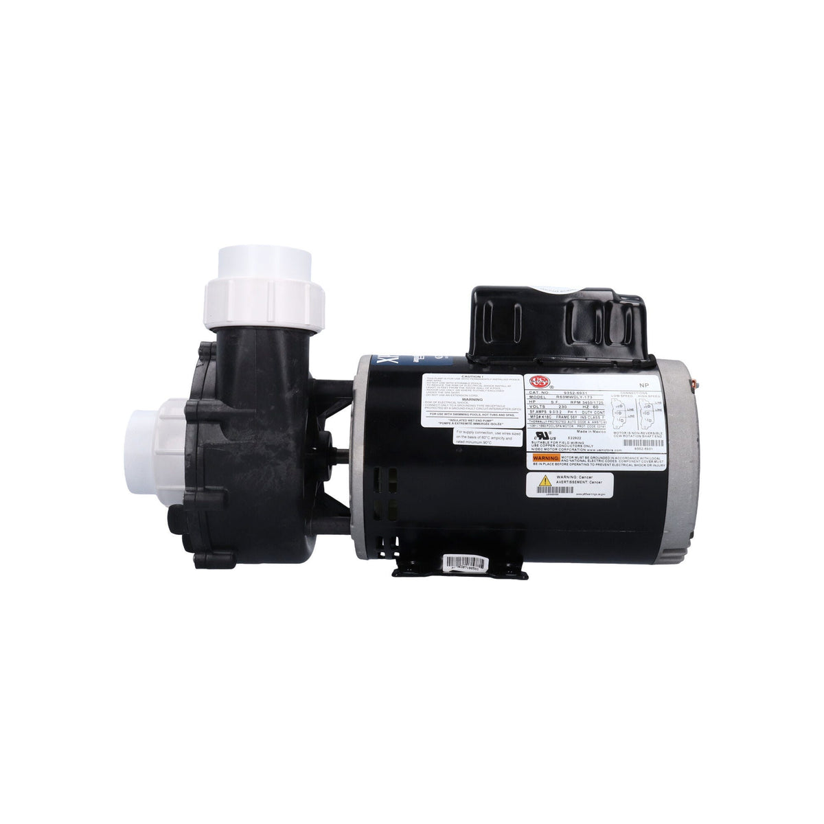 Pump, Aqua-Flo FMXP2e, 2.0HP, SD, 56-Frame, 2-Speed, 230V, 8.9/3.0A, 2"MBT, Unions : 05320761-2040