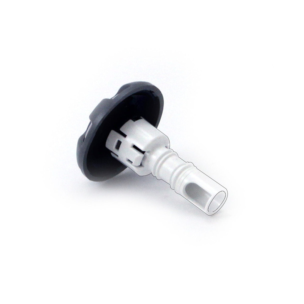 Jet Internal, Waterway Cluster Storm, 2-1/4" Face, 6-Spoke, Rifled, Gray w/ Stainless Escutcheon : 212-0137S
