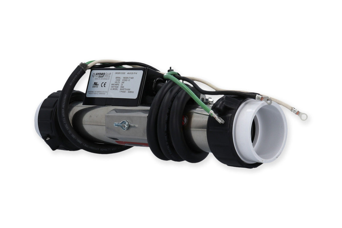 Heater Assembly, Arctic Spas, Titanium, 5.5kW, 230V, 2" x 12"Long, w/Box, 48" cord with 5 wire, Tailpieces : C2550-0103TT
