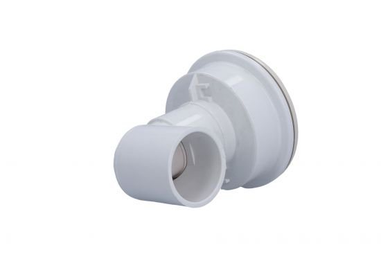Jet Assembly, Waterway, Old Faithful, Directional, 1/2" Slip Air x 2" Slip Water, 90 Degree Body, 5-Scallop , White : 210-7440