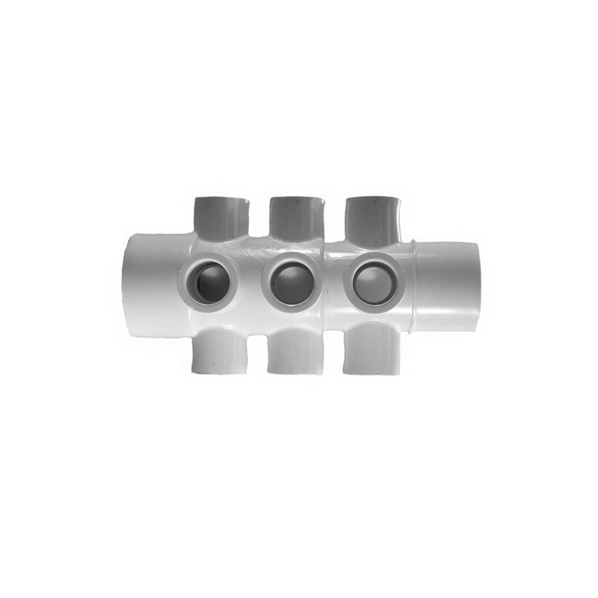 Manifold, PVC, Waterway, 1-1/2"S x 1-1/2"Spg 9 1/2"S Ports : 672-4460
