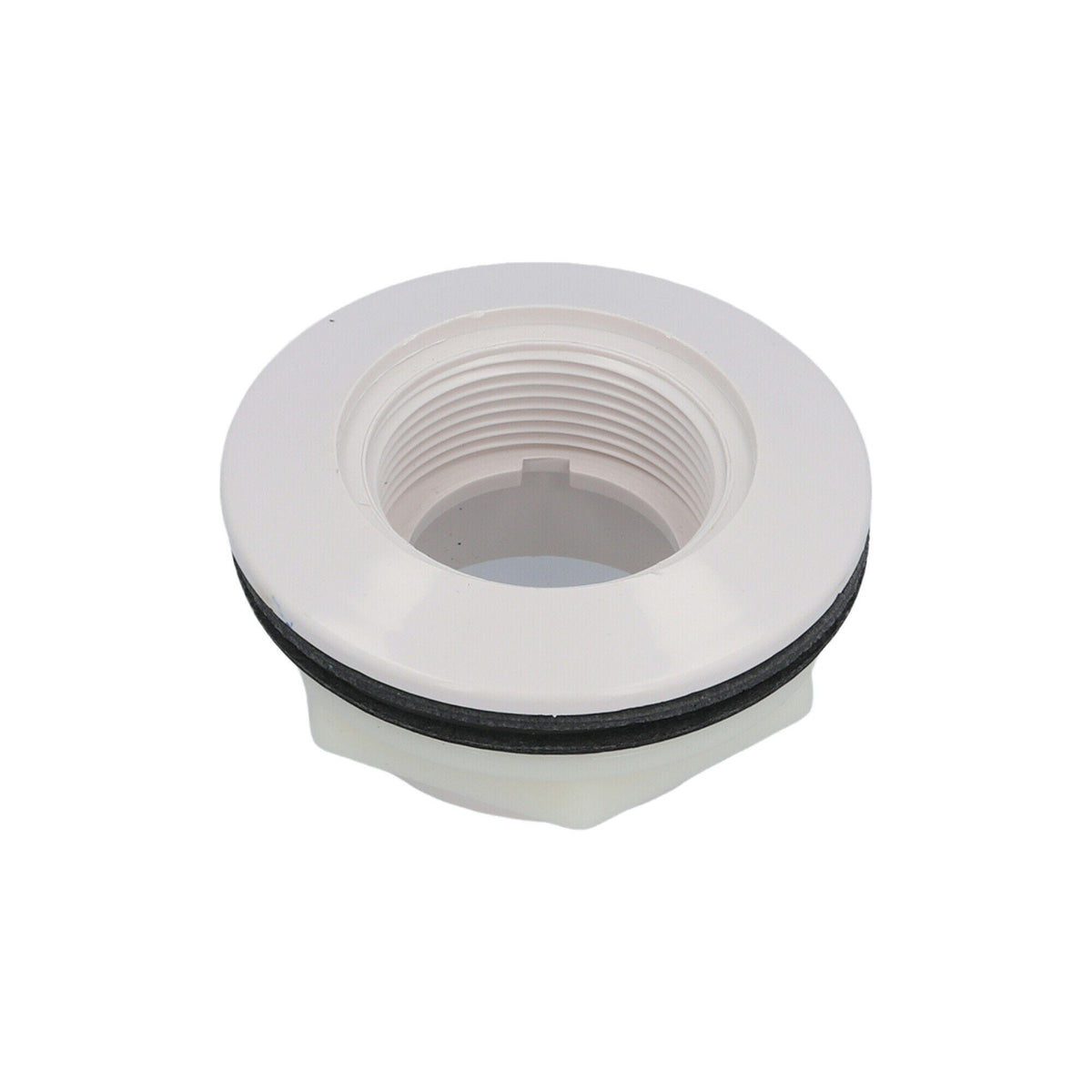 Wall Fitting, Return, Waterway, 1-1/2"FPT x 1-1/2"S w/Nut, Gasket, White : 400-9150