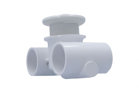Jet Assembly, HydroAir Hydro-Jet, Extended, 1-1/2"S Water x 1-1/2"S Air, White : 10-5300-WHT