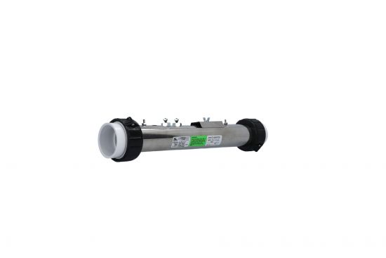 Heater Assembly, HydroQuip/Hurricane, 5.5kW, 230V, 2" x 15"Long, w/Tailpieces, 2 Internal T-Wells : C2550-0002ET