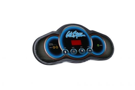 Spaside Control, Cal Spa Balboa Mini Dash 6200/6300, 4-Button, LED, Temp-Light-Jets-Option, 7' Cable : ELE09200877