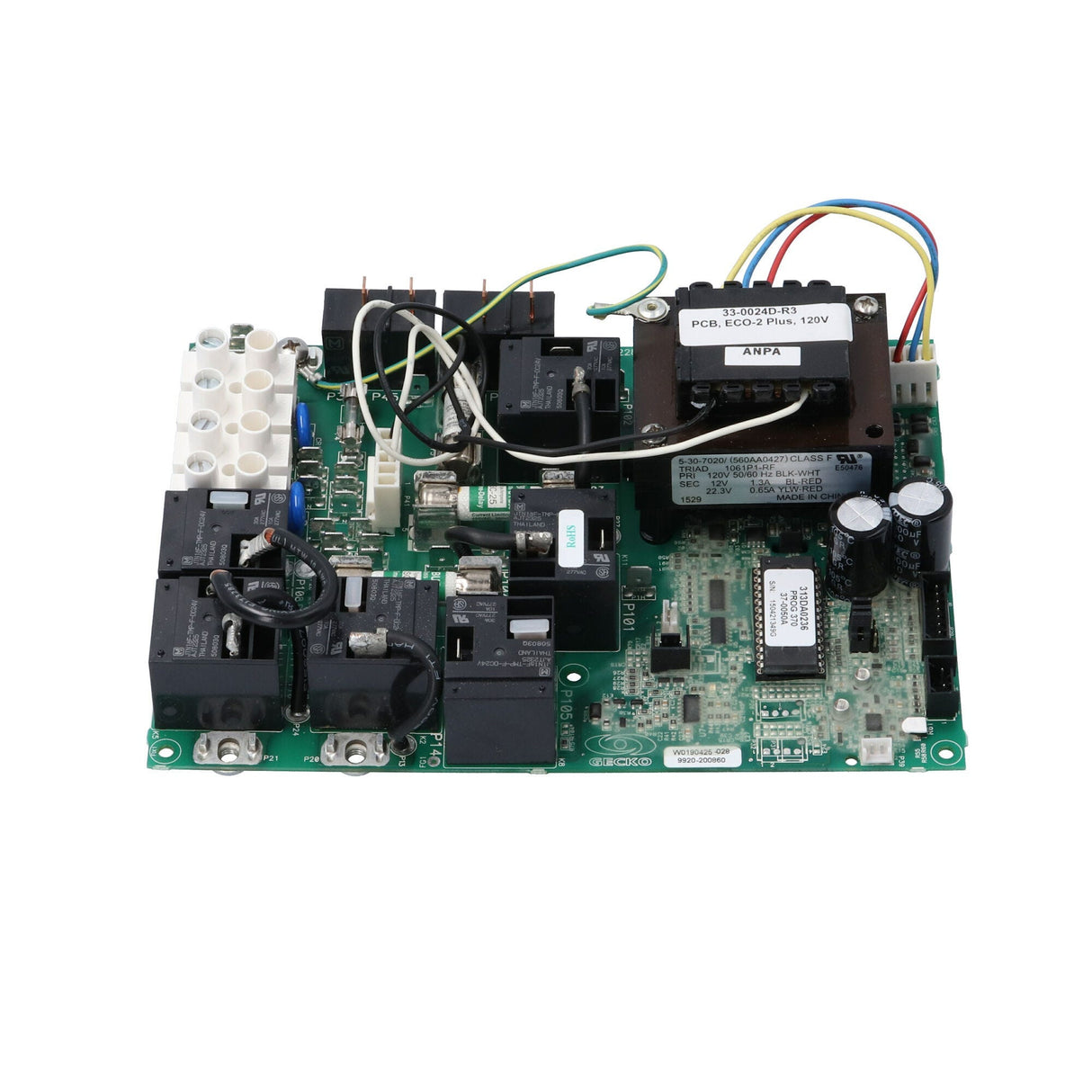Circuit Board, HydroQuip, ECO-2+2, 4220/6200/9220, JST Cable : 33-0024D-R3