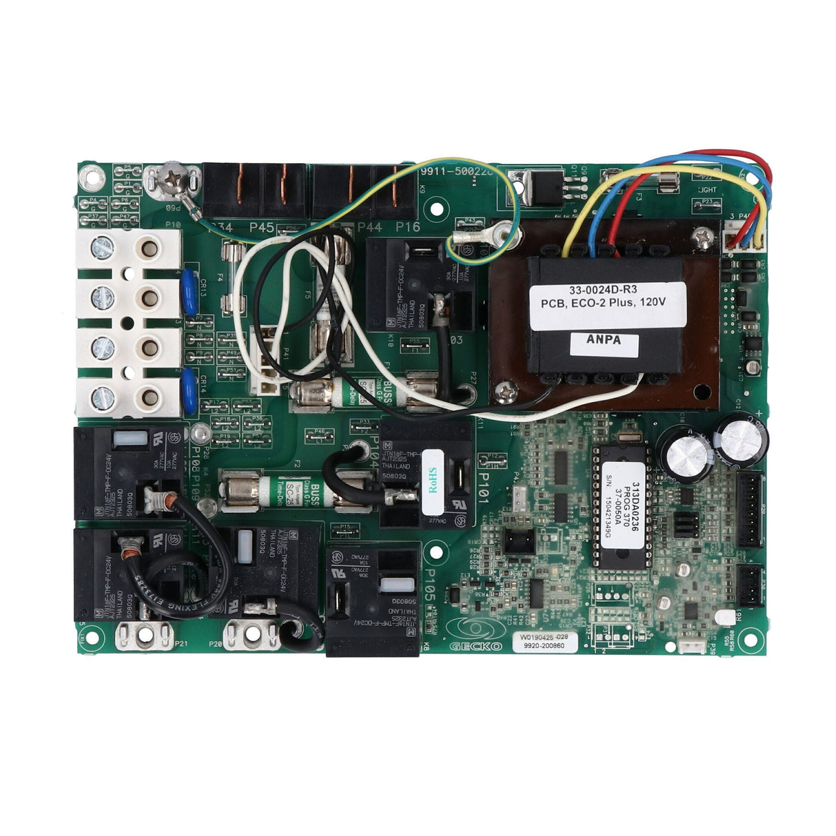 Circuit Board, HydroQuip, ECO-2+2, 4220/6200/9220, JST Cable : 33-0024D-R3
