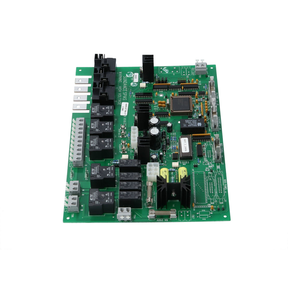 Circuit Board, Sundance 850 LCD, Rev 1.28FB, 1995-1996, 1 or 2 Pump, "Perma Clear", w/Circ Pump : 6600-017