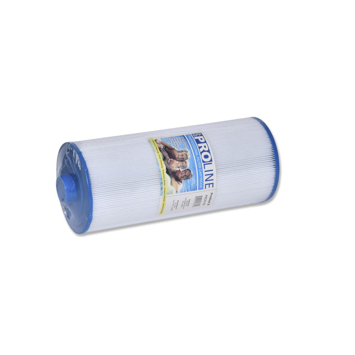 Filter Cartridge, Proline, Diameter: 6", Length: 13-7/16", Top: Semi Circular Handle, Bottom: 1-1/2" MPT, 50 sq ft : P6CH-50