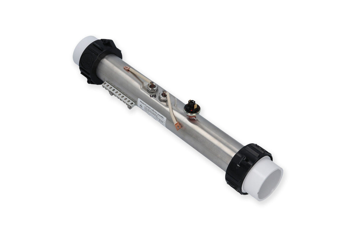 Heater Assembly, Gecko, Heat.Wav, S-Class, 4.0kW, 240v, 2" x 15", w/Leads, Pressure Switch & Tailpieces : 9920-100338