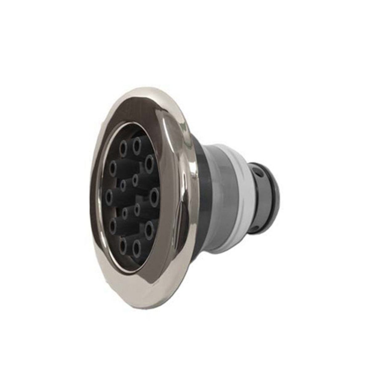 Jet Internal, CMP Jumbo Jet, Massage, 7" Face, 8-Scallop, Charcoal w/ Stainless Escutcheon : 23570-142-000