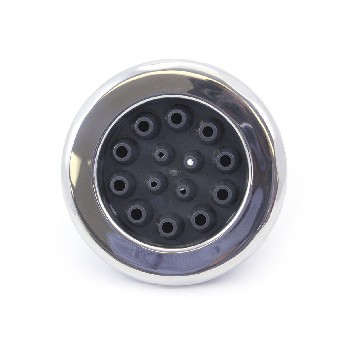 Jet Internal, CMP Jumbo Jet, Massage, 7" Face, 8-Scallop, Charcoal w/ Stainless Escutcheon : 23570-142-000