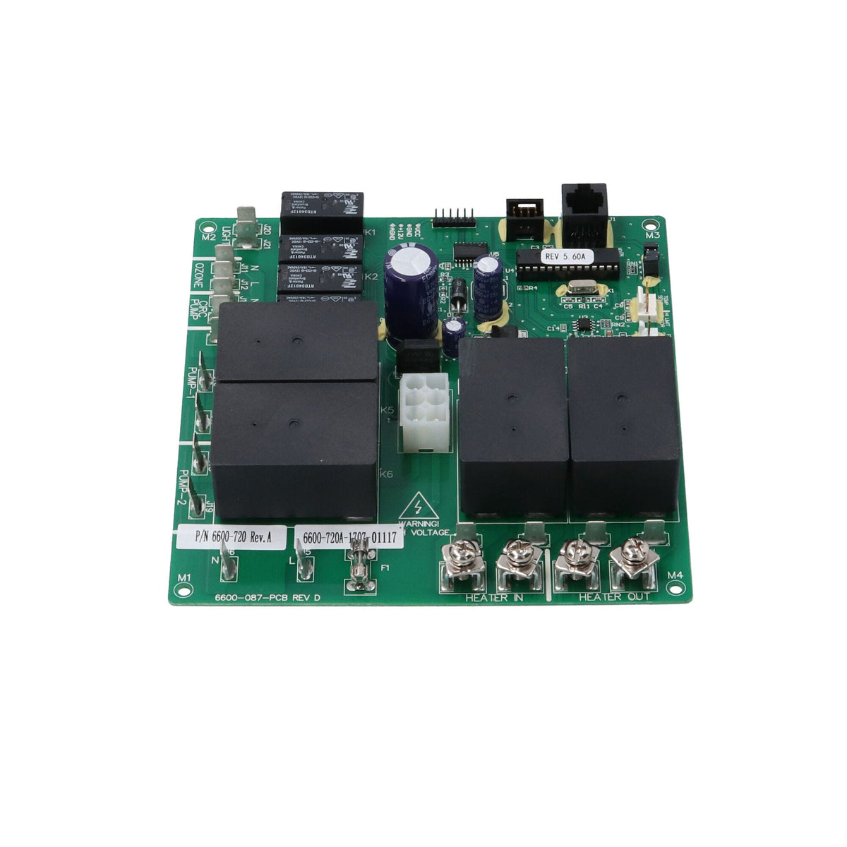 USE PART NUMBER 6600-720 - REPLACED - Circuit Board, Sundance / Jacuzzi, LX-15, 2 Pump, No Circ Pump : SD6600-287