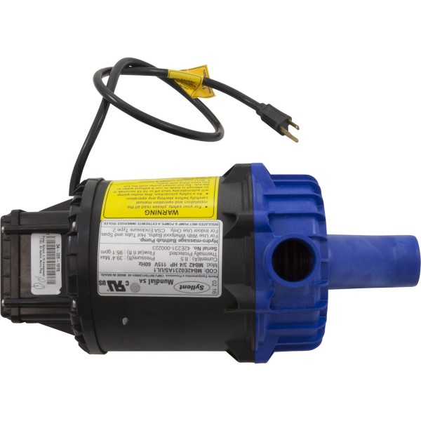 Pump, Syllent, 0.75 Horsepower, 115v, Nema Plug : MB42E0231AS/UL1