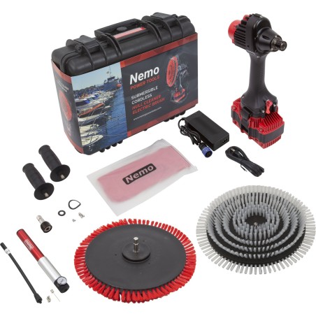 Boat Hull Cleaner, Nemo, 50M, 18V, (1) 10Ah Li-Ion, w/ Brush Set : HC-18-10Li-50