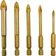 Glass Drill Bit Set, NEMO, 4, 6, 8, 10, 12mm bits : RK05009